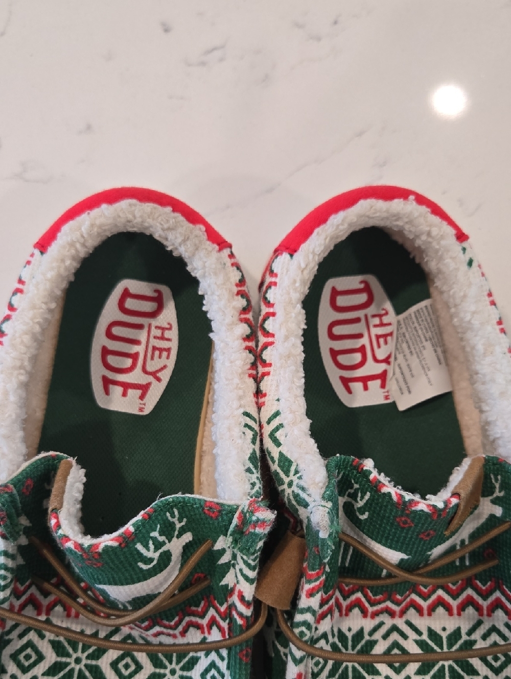 Hey Dude Mens Size 10 Ugly Christmas Sweater Slip-On Shoes - Picture 5 of 6